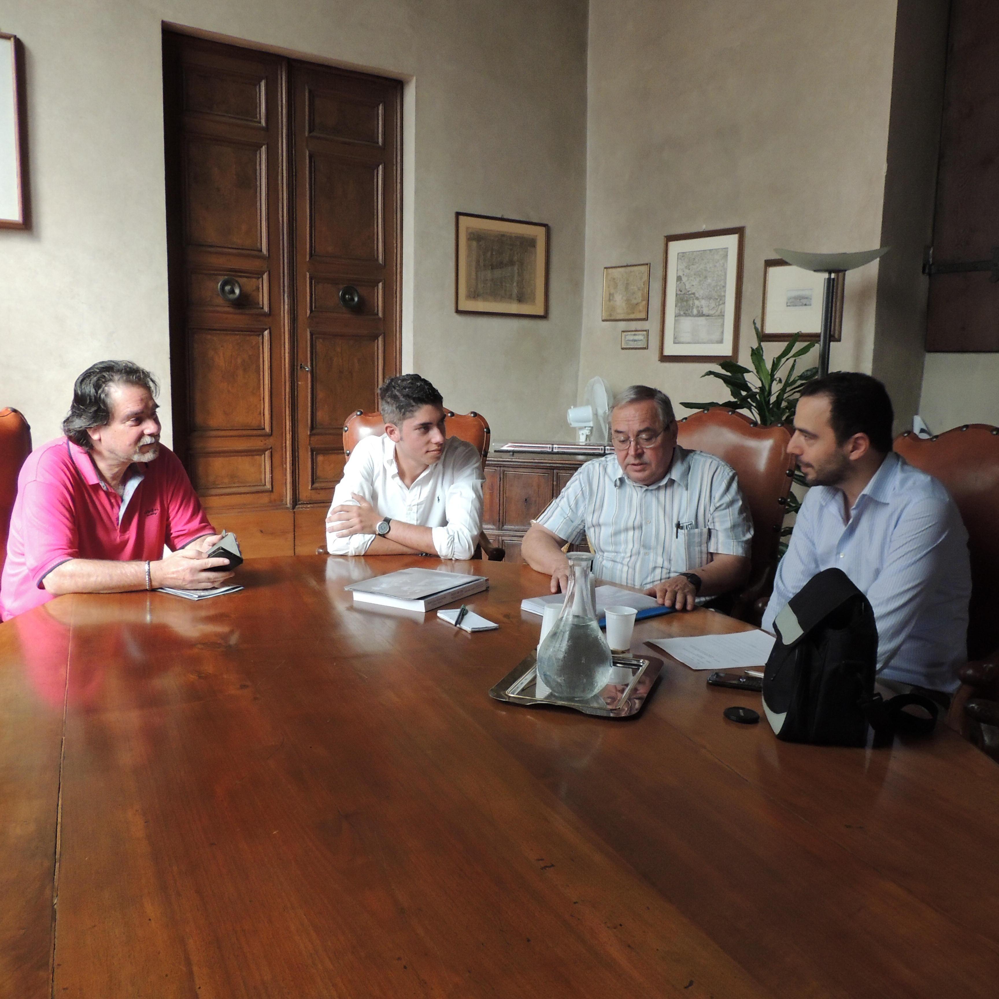L'incontro in Comune col sindaco Bertinelli