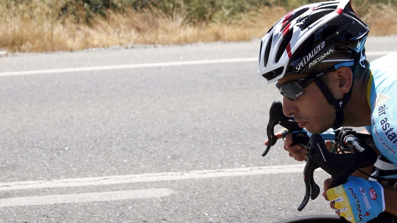 Fabio Aru impegnato nella Vuelta 2015