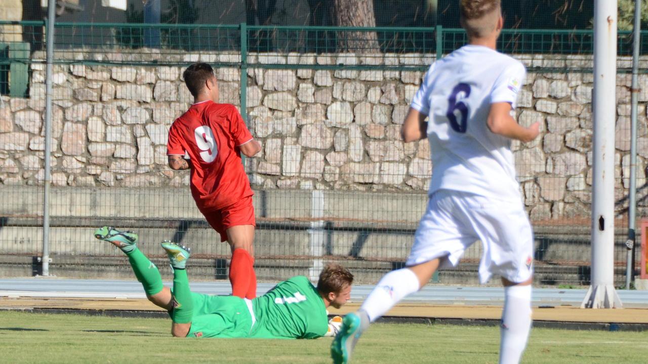 Il gol segnato da Murano per il 2-0 (foto Bf)