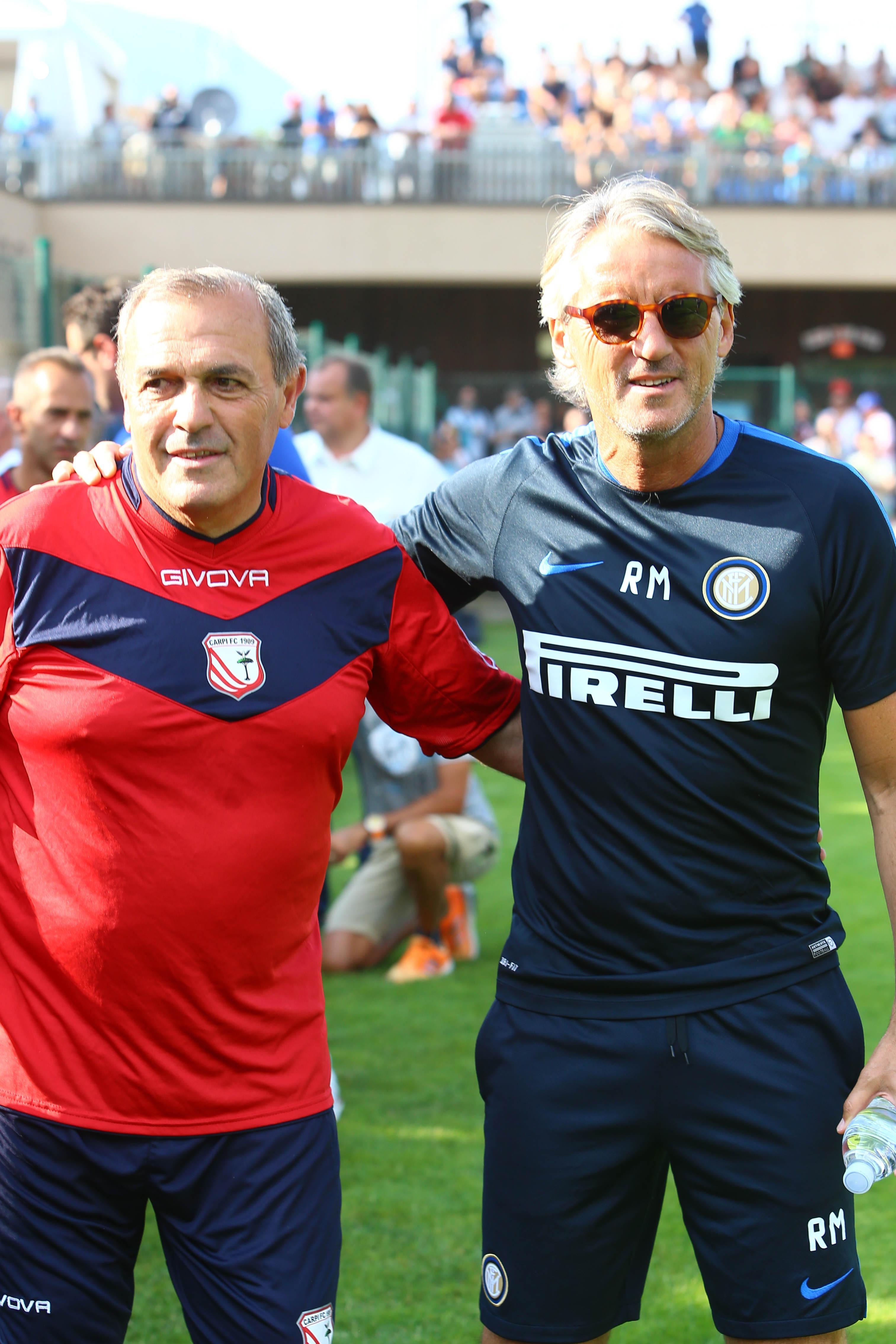 Fabrizio Castori e Roberto Mancini, allenatori di Carpi e Inter