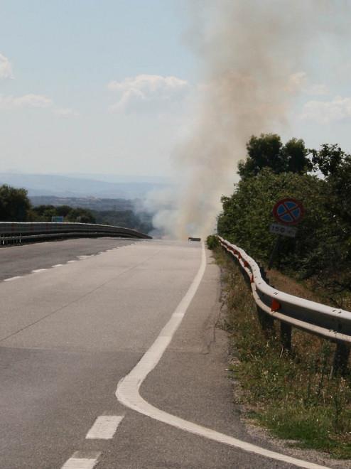 Incendio tra Borore e Norbello 