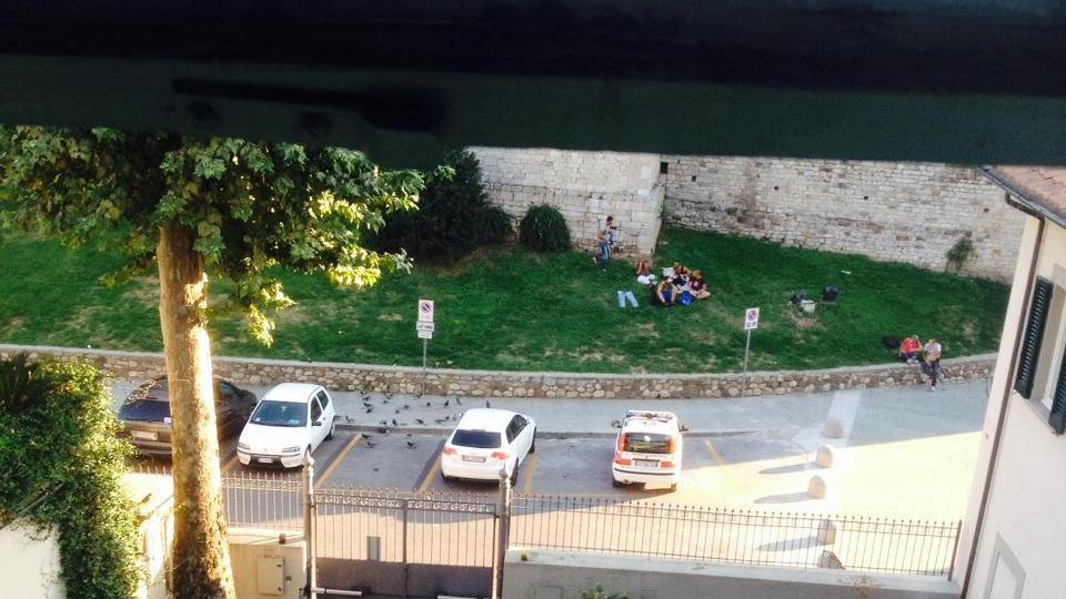 Il pic nic sul prato del Castello fotografato dall'avvocato