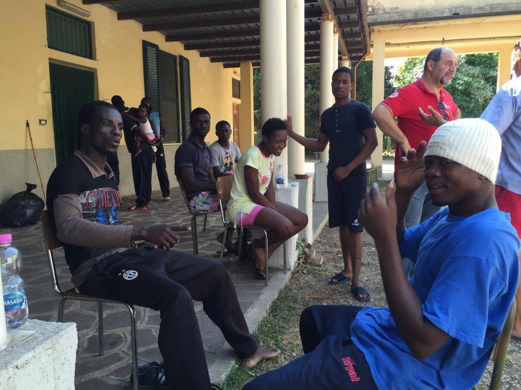 Un gruppo di migranti