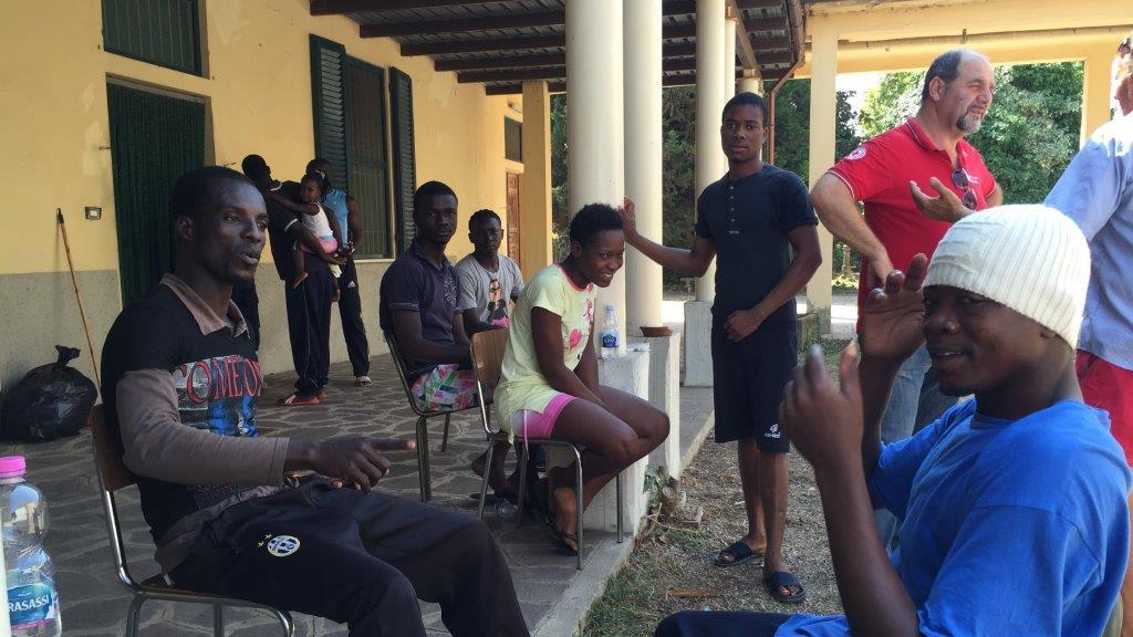 Un gruppo di migranti