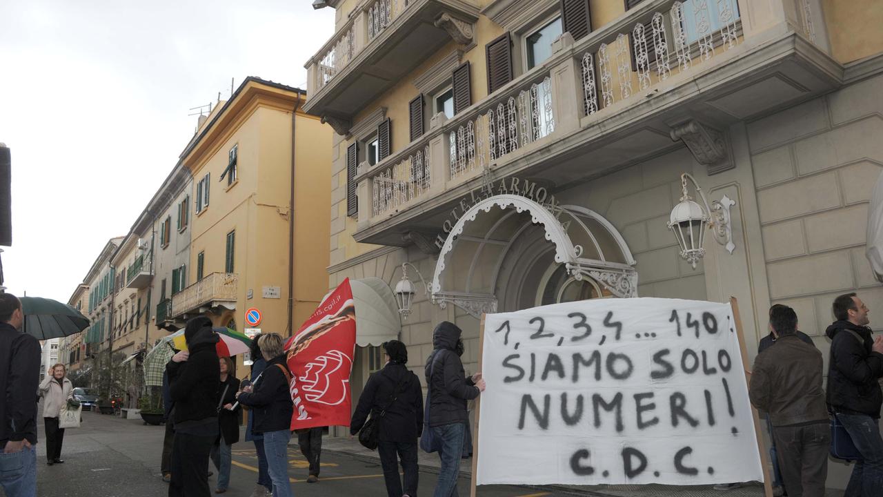 Manifestazione in difesa dell’occupazione nell’allora Cdc (Foto d’archivio)