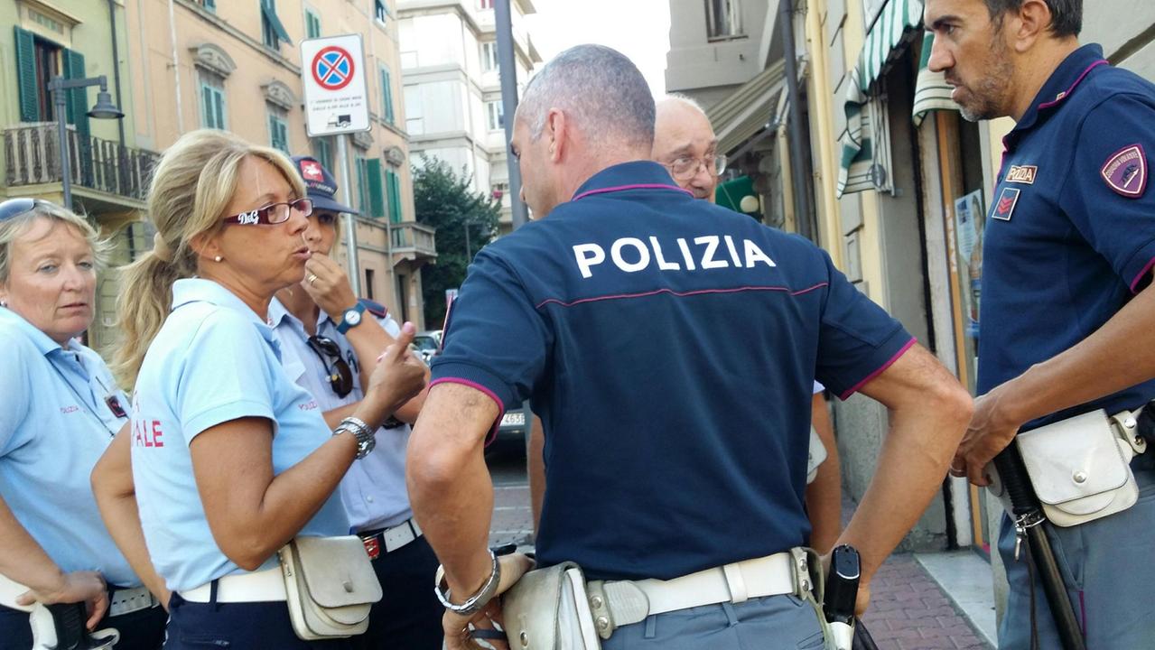 L'intervento delle forze dell'ordine