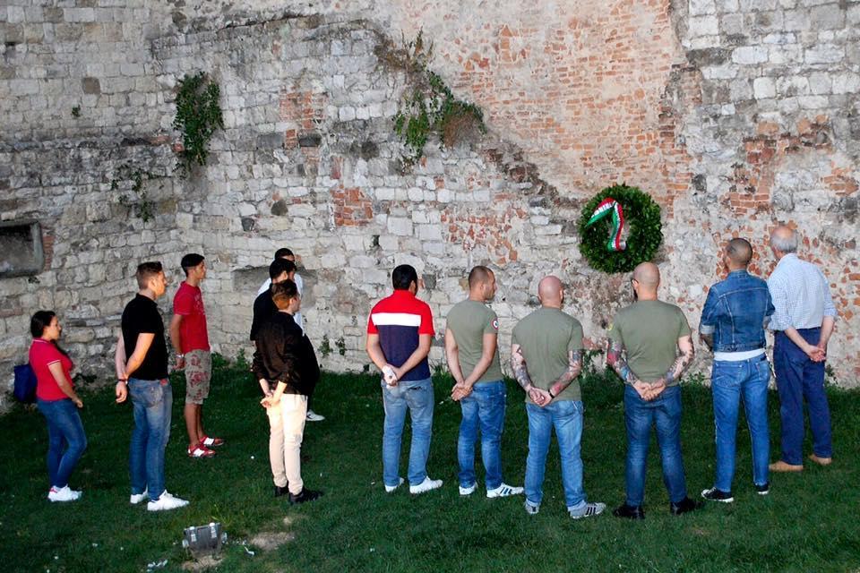 La commemorazione dei morti fascisti al Castello dell'Imperatore