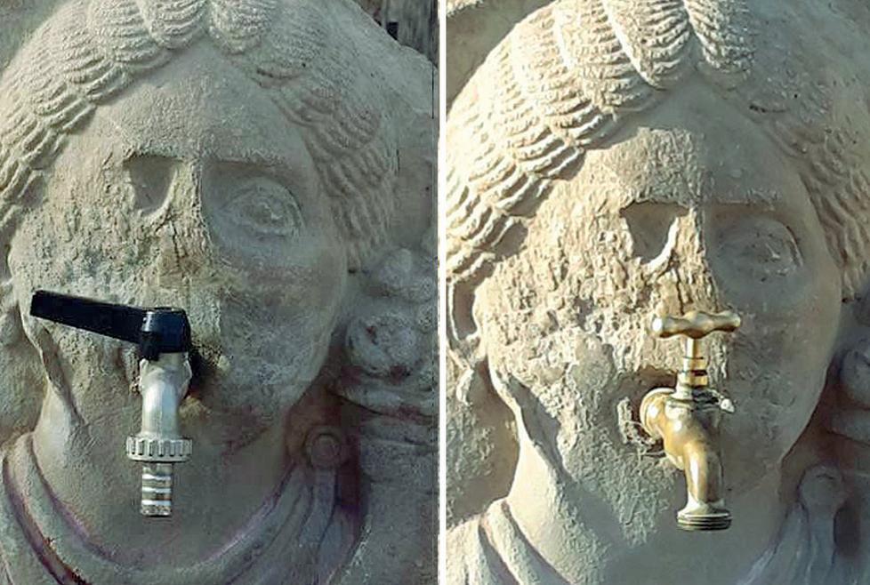 Polemica sul rubinetto nella fontana romana