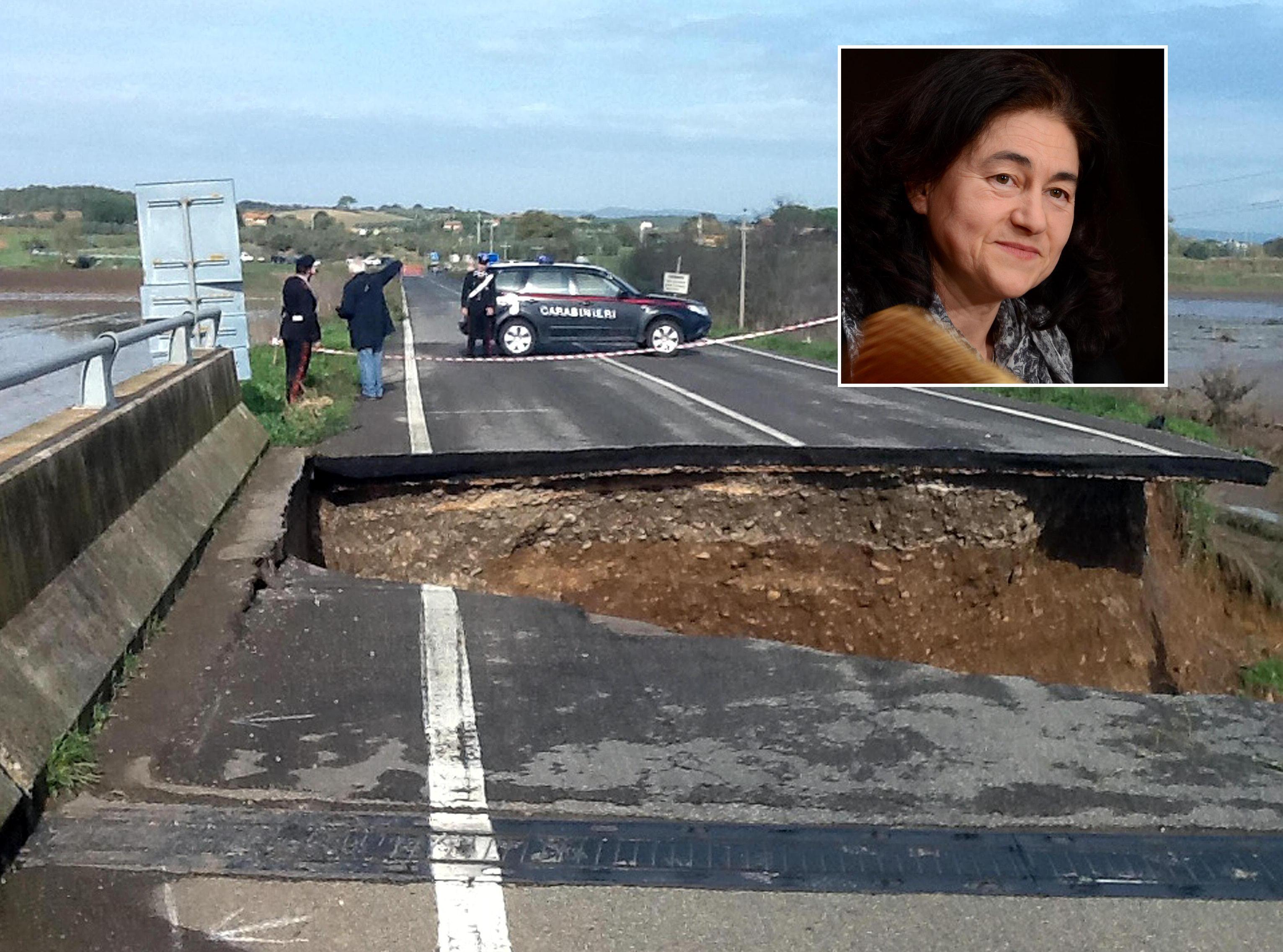 Il luogo della tragedia a Marsiliana, nel Comune di Manciano; nel riquadro Antonella Vanni
