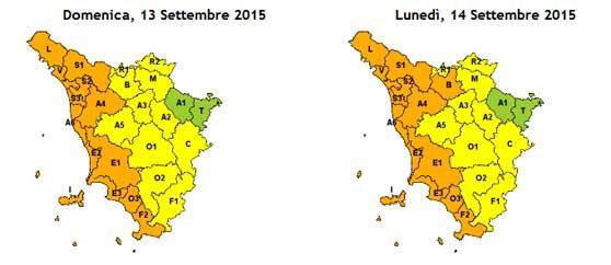 Maltempo in Toscana: allerta confermata su gran parte della regione 