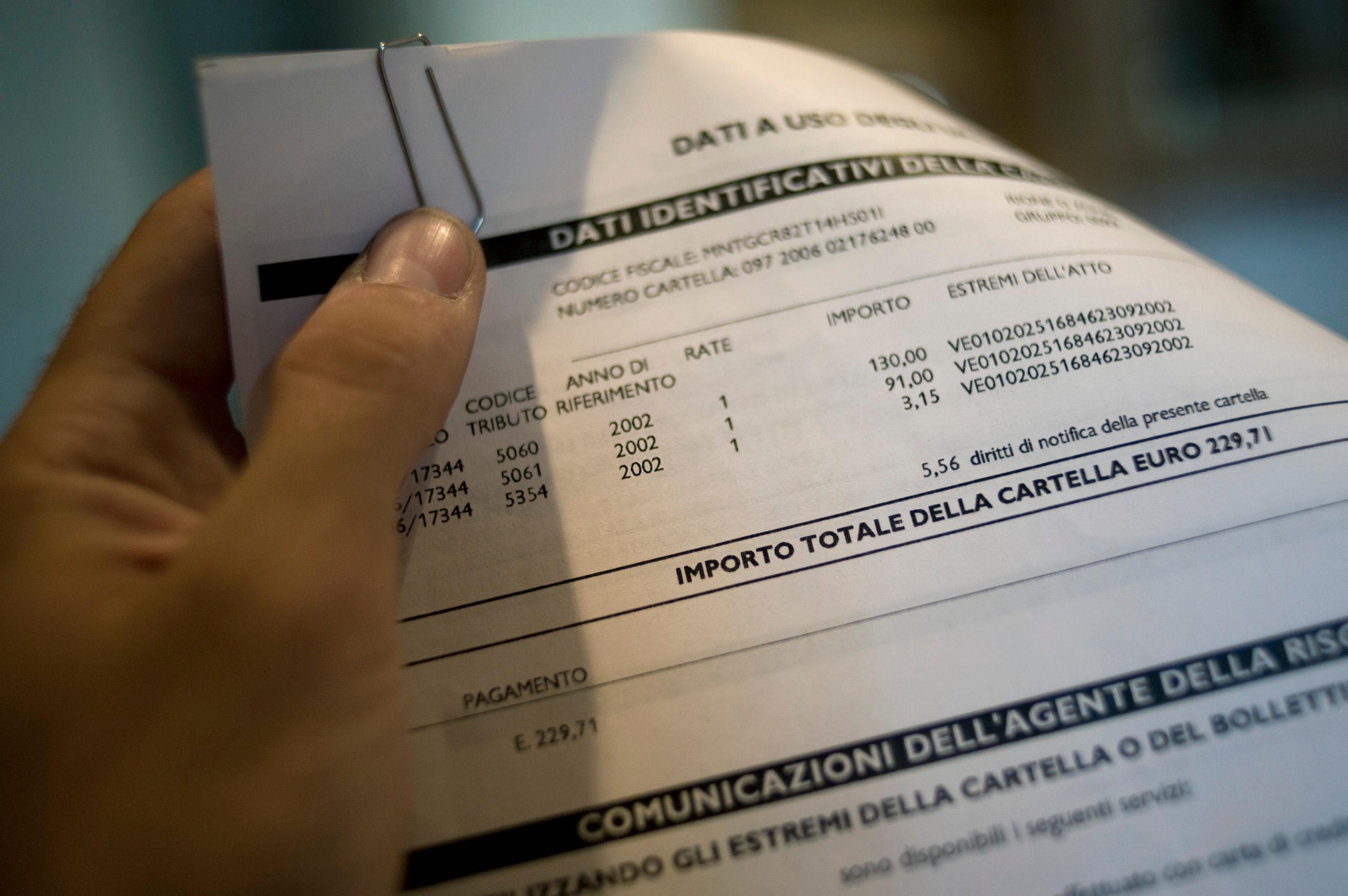 Una cartella di Equitalia