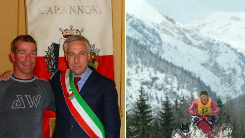 A sinistra Martini con Del Ghingaro, a destra durante una gara