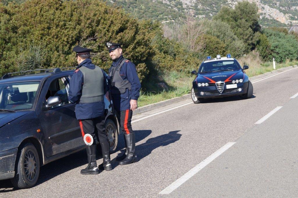 Un posto di blocco dedi carabinieri