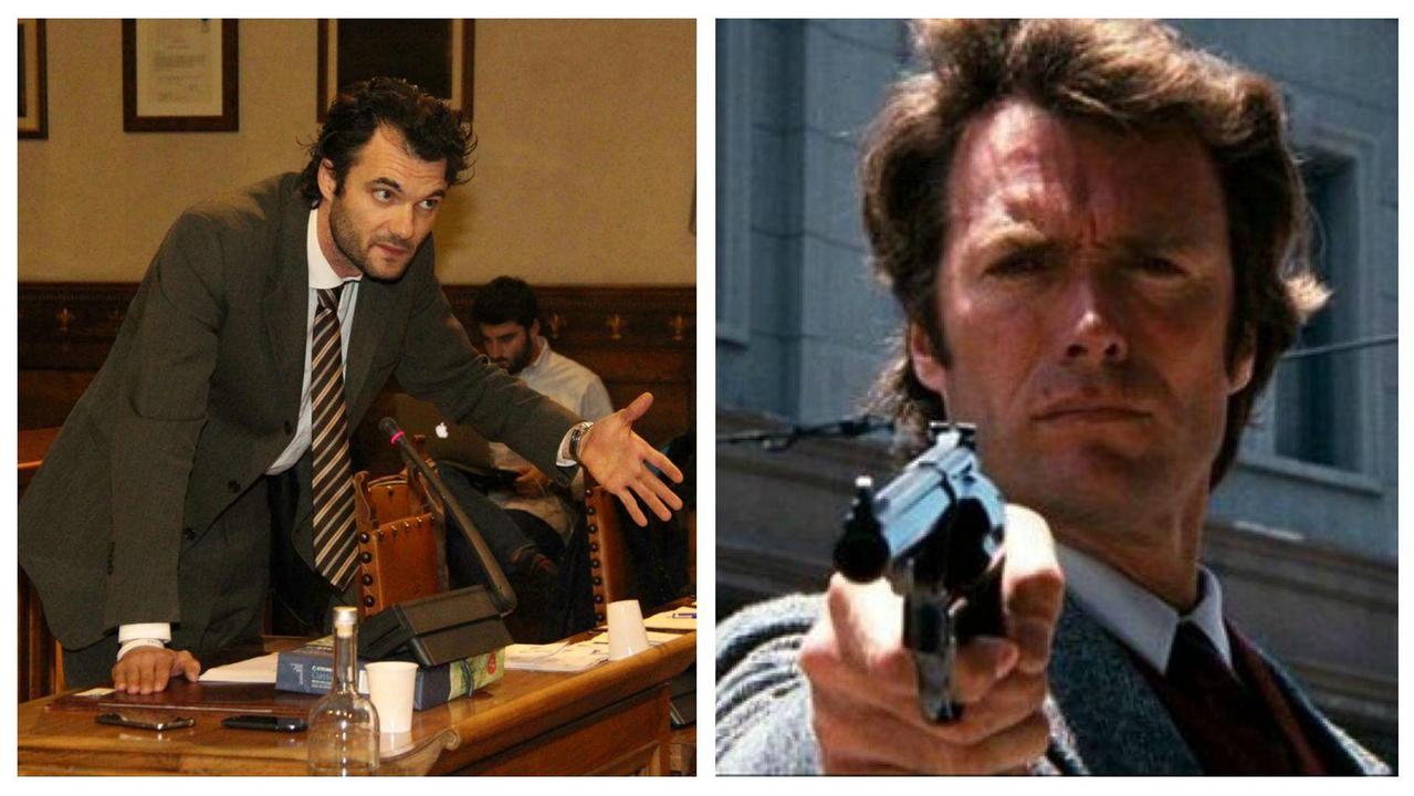 Il sindaco Matteo Biffoni e l'attore e regista Clint Eastwood