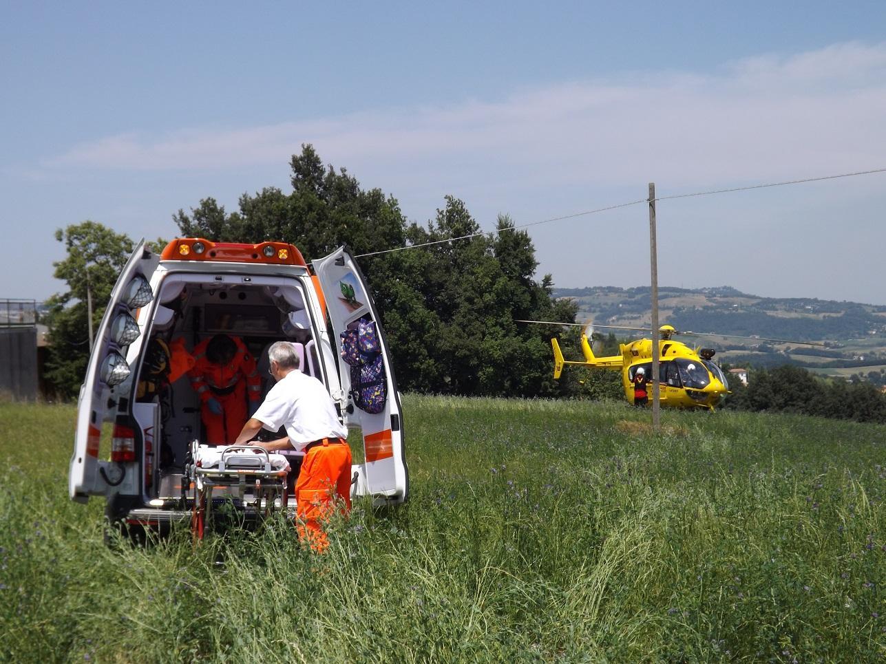 Un intervento dell'elisoccorso sul nostro Appennino