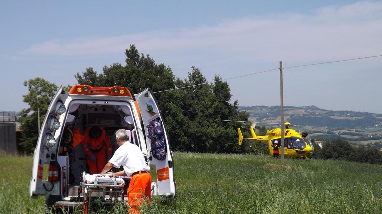 Un intervento dell'elisoccorso sul nostro Appennino