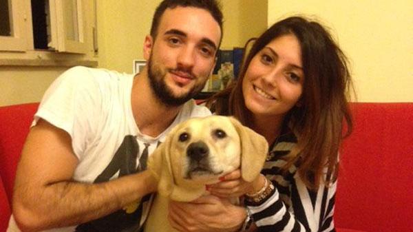 Federica e Anthony con il cane Ettore