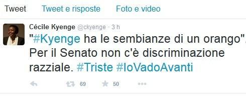 Oltraggio alla Kyenge: Calderoli salvato dal Pd 