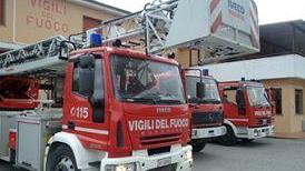 I mezzi dei vigili del fuoco