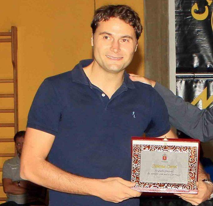 Nel pre-gara premiato il bomber Simone Cervi