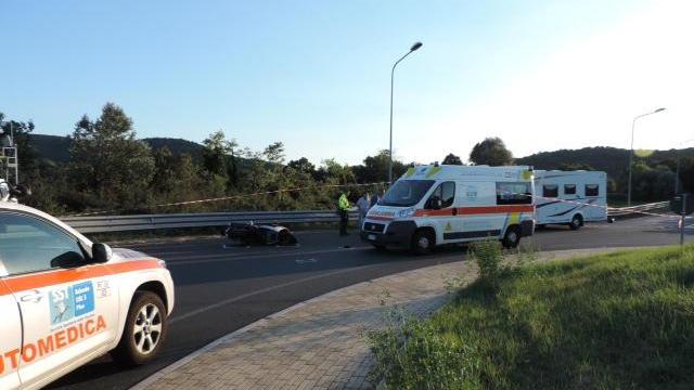 La scena dell'incidente a Ponteginori (foto Franco Silvi