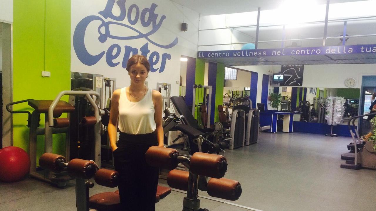 Matilde Ripetti Pacchini all’interno della palestra di cui è titolare