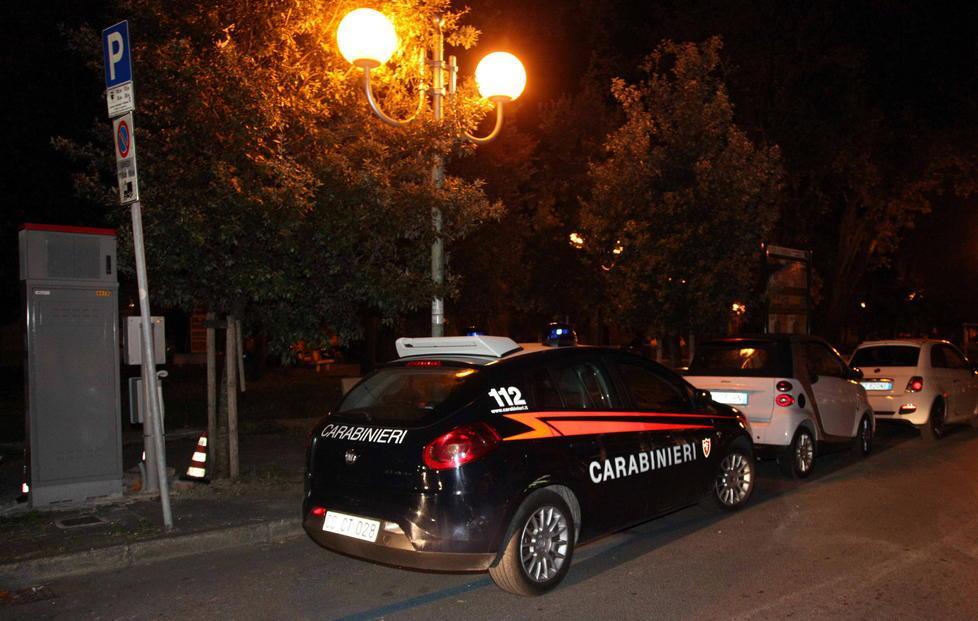 L'auto dei carabinieri intervenuta sul posto