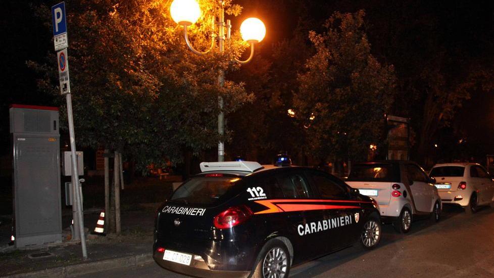 L'auto dei carabinieri intervenuta sul posto