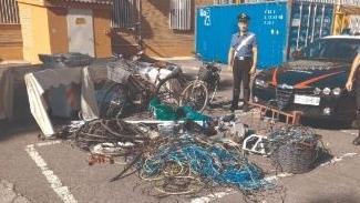 Ladro sorpreso in un capannone