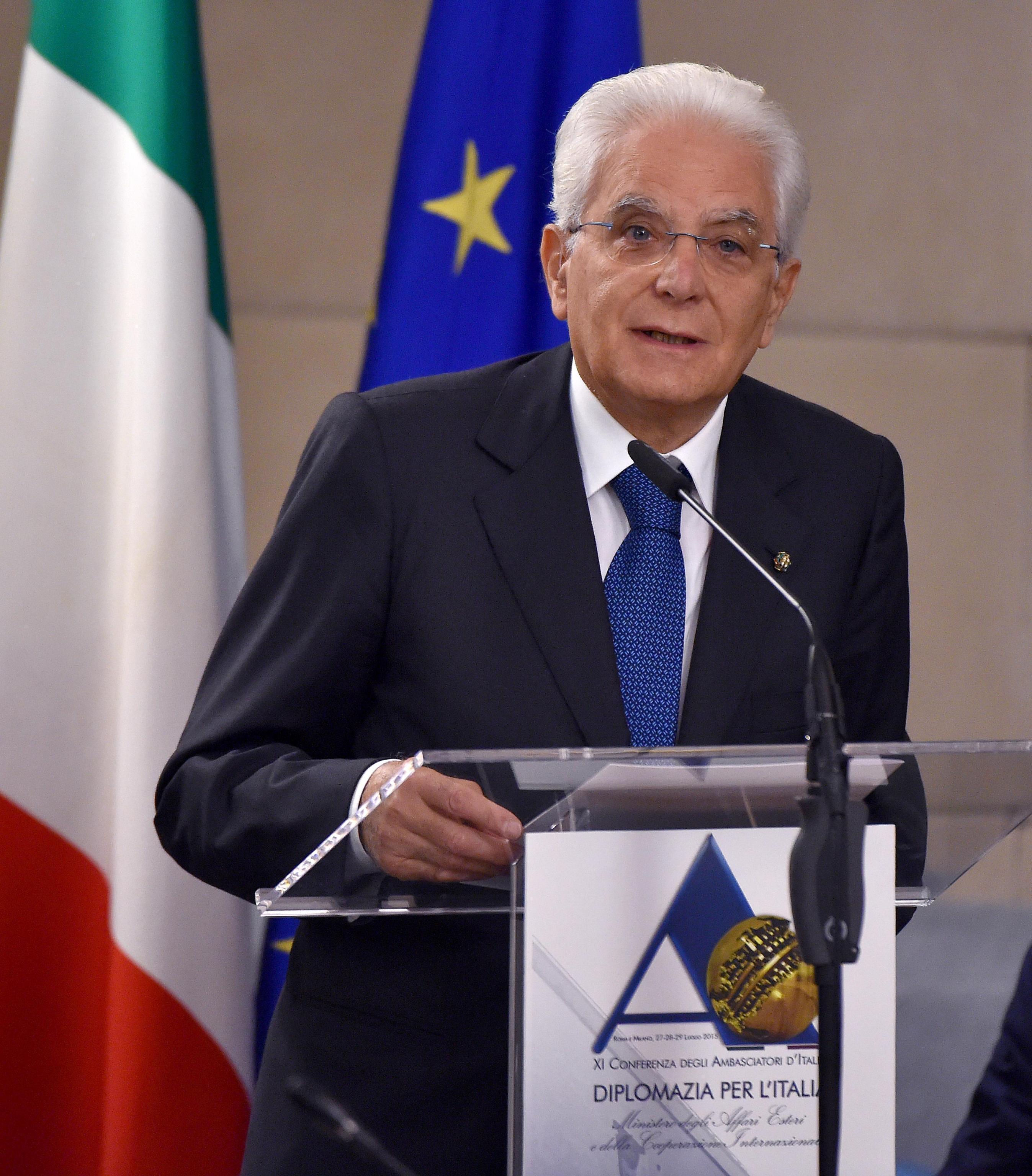 Il presidente della Repubblica, Sergio Mattarella