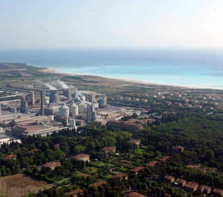 Una panoramica di Rosignano Solvay