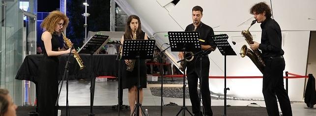 Il Ferrara Saxophone Quartet protagonista a palazzo Italia
