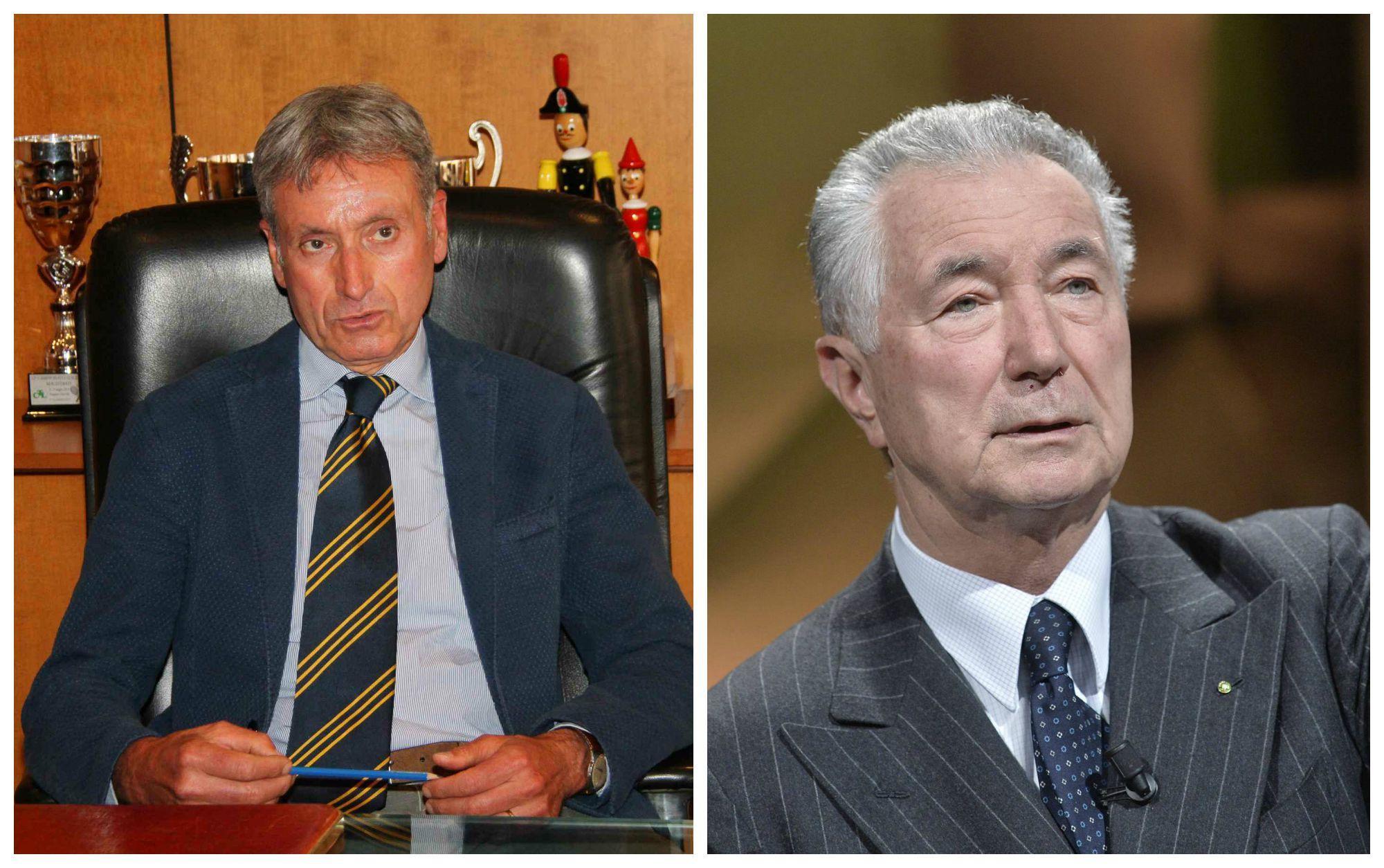 Il procuratore capo Giuseppe Nicolosi e il banchiere Gianni Zonin