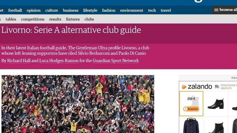 Picchi, bandane e pugni chiusi, “The Guardian” parla livornese