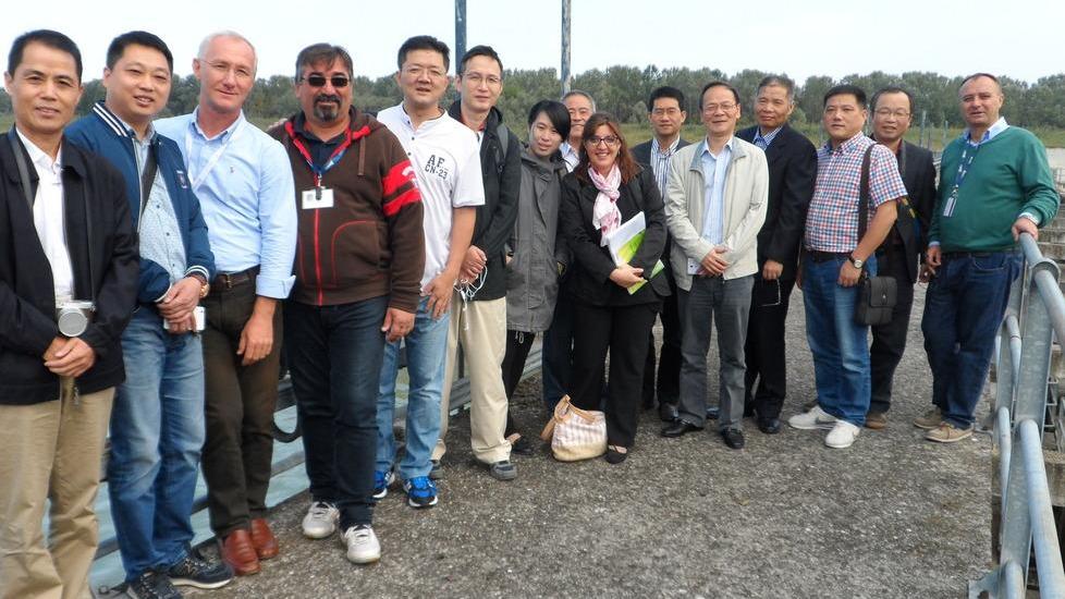 Delegazione cinese in visita agli impianti dell’acqua