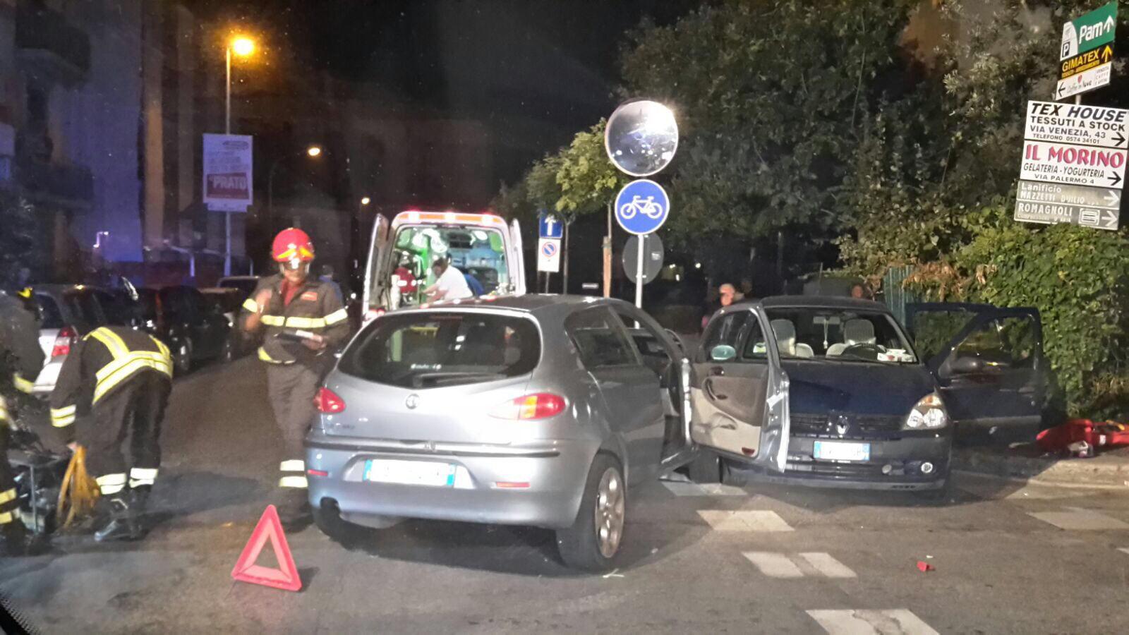 Le due auto coinvolte nello scontro