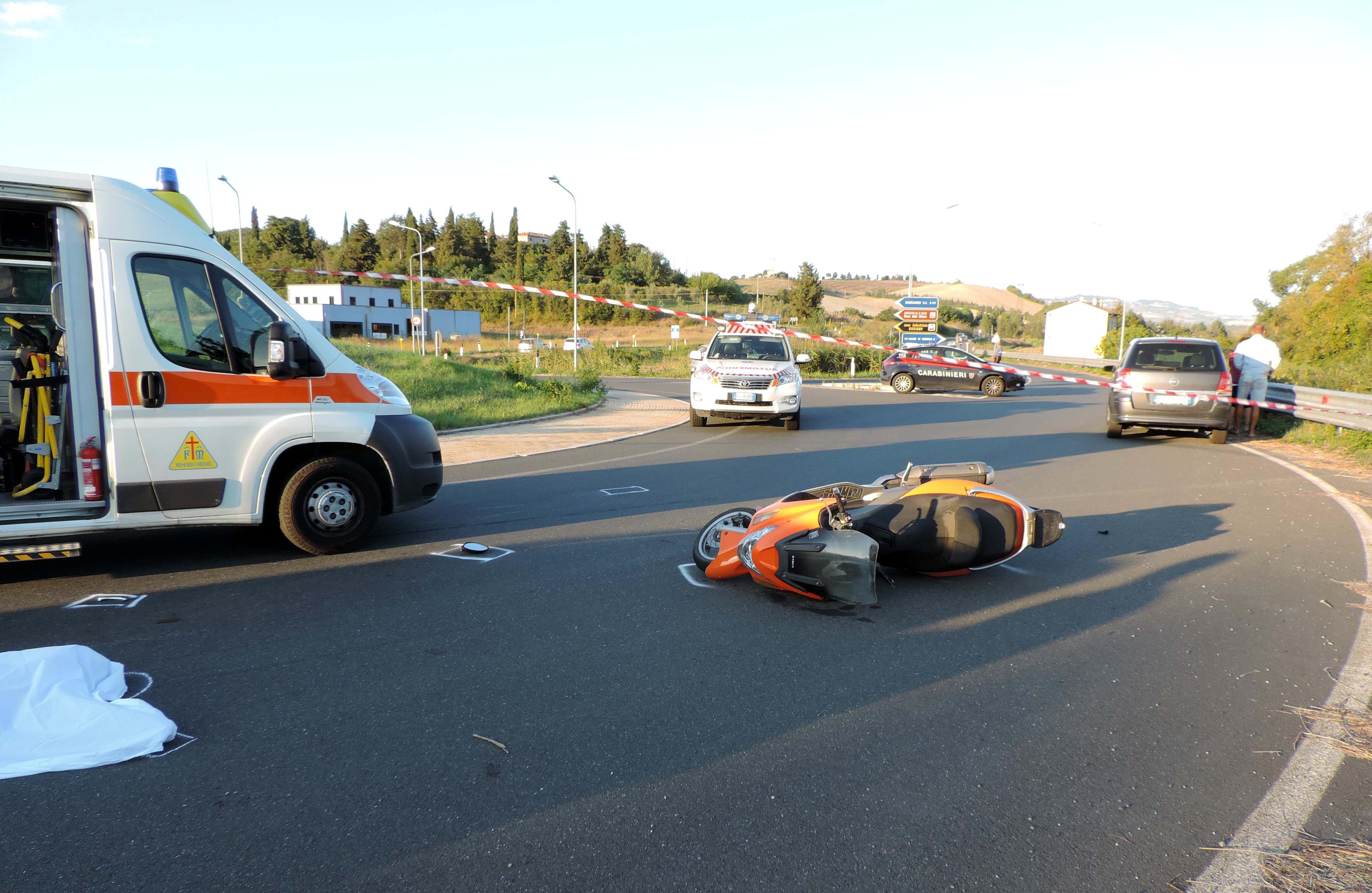 Il luogo dell'incidente a Ponteginori (Foto Franco Silvi)