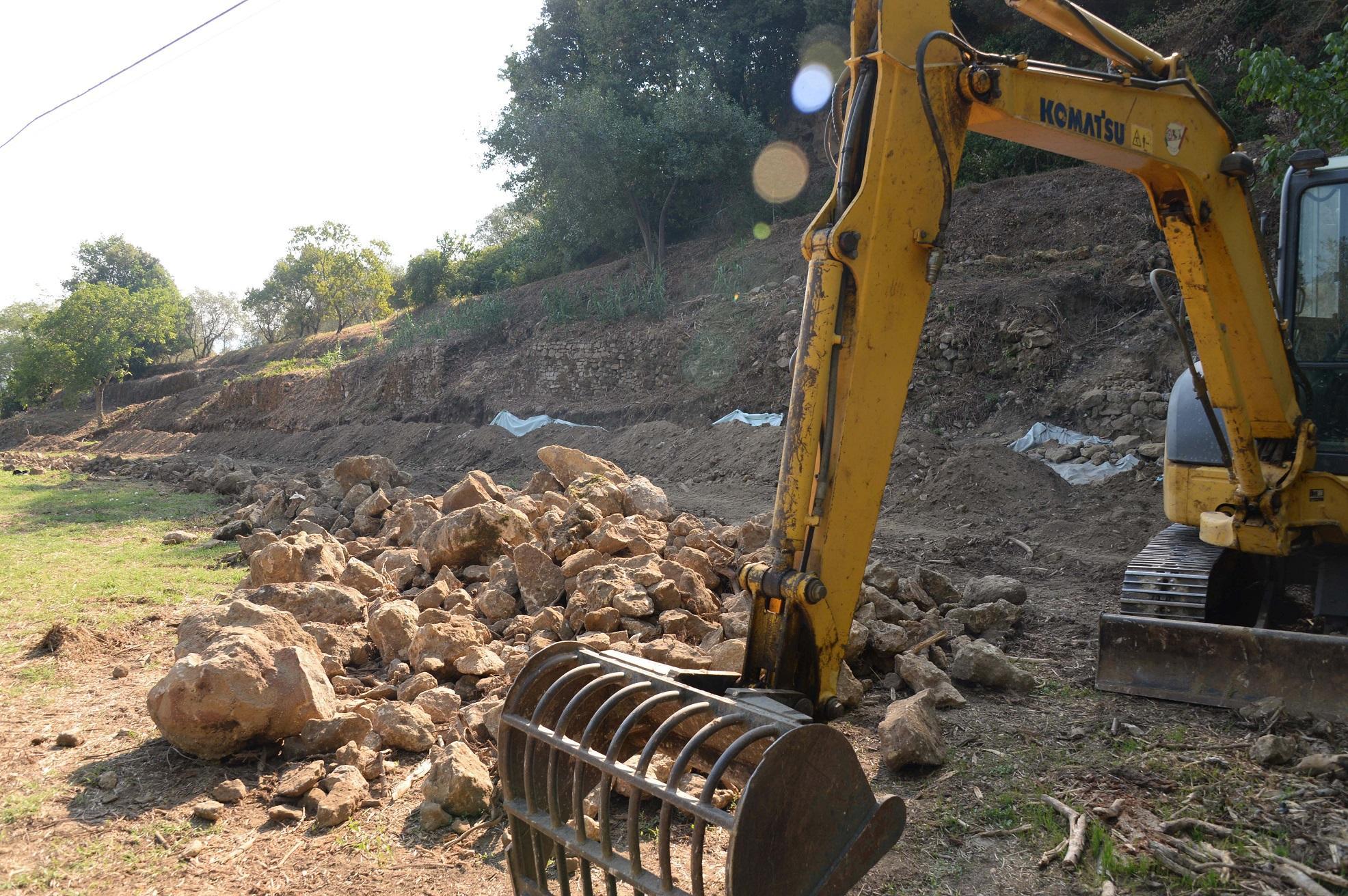 Un'immagine del cantiere dell'anfiteatro romano a Volterra (Foto Franco Silvi)