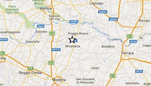 Terremoto, lieve scossa tra la Bassa modenese e il mantovano