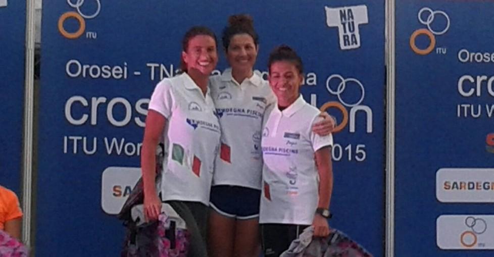 Tre dorgalesi si aggiudicano la staffetta al Triathlon Cross