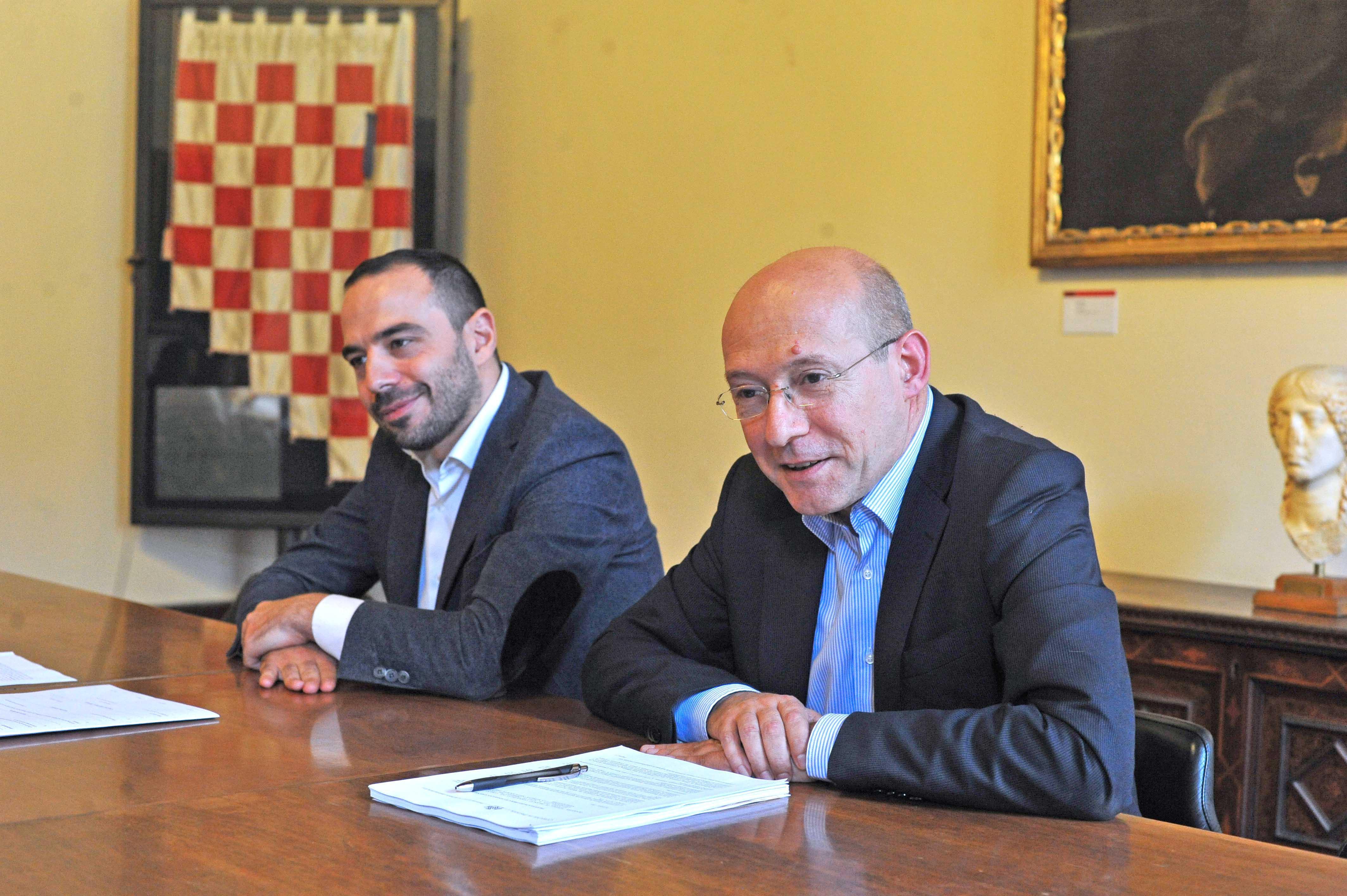 L'assessore Giuliano Palagi (a destra) insieme al sindaco Bertinelli (foto Lorenzo Gori)