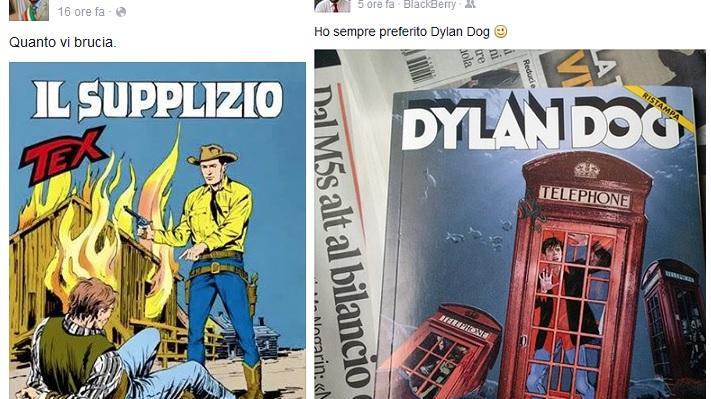 Le due immagini postate su Facebook dal sindaco Nogarin e dal consigliere regionale Pd Gazzetti