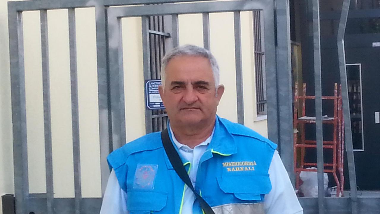 Vito Basto, presidente della sezione della Misericordia Narnali