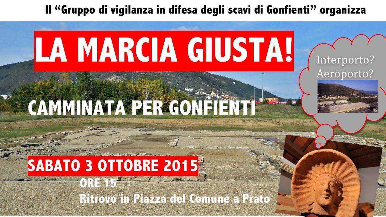 Il volantino che pubblicizza "la marcia giusta"