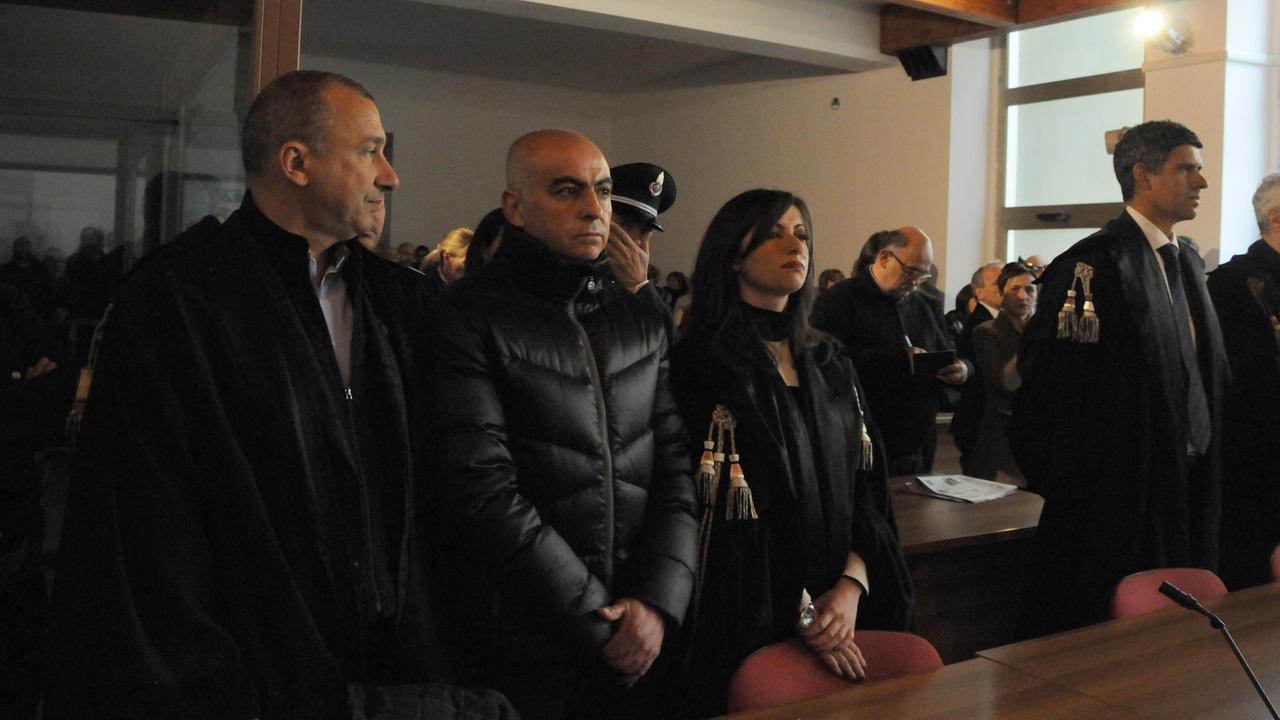 Francesco Rocca durante la lettura della sentenza di condanna all'ergastolo