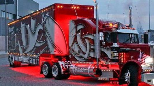 Uno dei camion che partecipano all'iniziativa