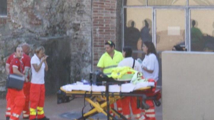 L'ambulanza sul posto (Repetti Pentafoto)