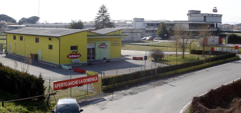 Una veduta del calzaturificio Balducci a Pieve a Nievole (Foto Nucci)