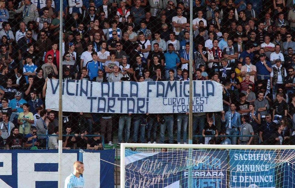 Omicidio Tartari, anche i tifosi Spal vicini alla famiglia 