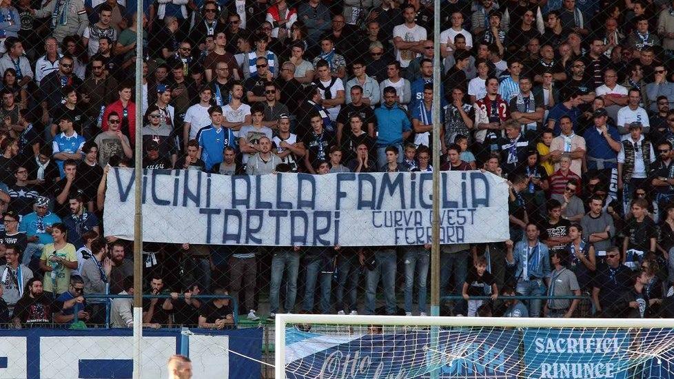 Omicidio Tartari, anche i tifosi Spal vicini alla famiglia